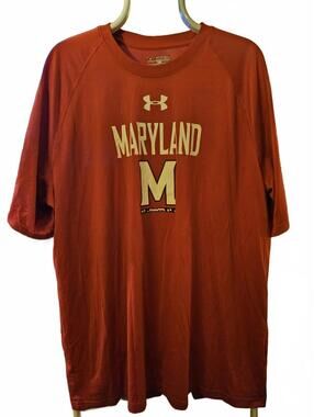 UNDER ARMOUR UNIVERSITY MARYLAND TERRAPINS L/S Basketball T-SHIRT Mens 2XL
